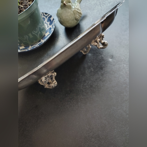 Scalloped Silver Serving Tray - Picture 2 of 6